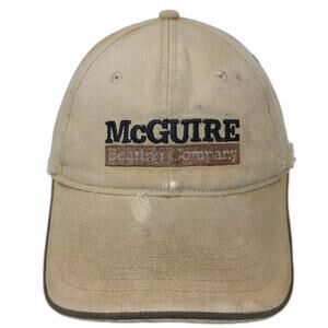 HeadShot McGuire Bearing Company Baseball Cap Beige Brown OS Strapback Hat